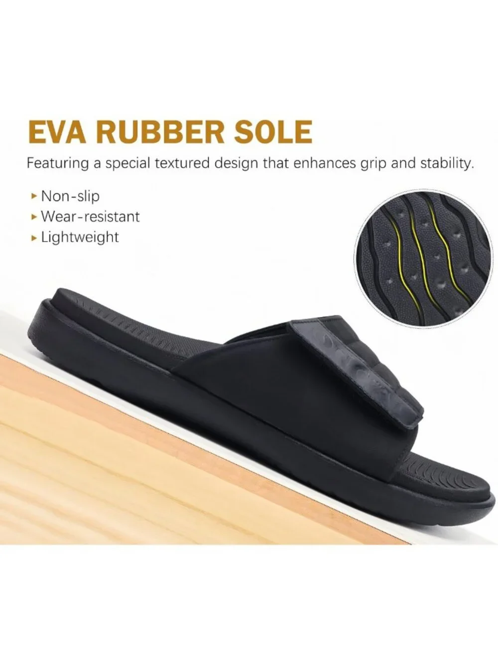 Comfortable Adjustable Men's Sandals for Plantar Fasciitis | Arch Support Sport